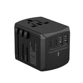 METRONIC - Carregador Viagem Univ. Xoopar 2USB-A+2USB-C 15W PRETOF810533
