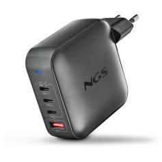 NGS - Carregador de Parede 165W com 4 portas: 3 USB-C + 1 USB-A BUD165W