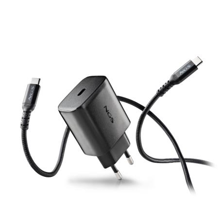 NGS - Carregador de Parede 45W com saída USB-C e cabo USB-C-USB-C de 1,5M BUD45W-C