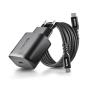 NGS - Carregador de Parede 45W com saída USB-C e cabo USB-C-USB-C de 1,5M BUD45W-C