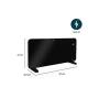 PRINCESS - Aquecedor Painel Vidro Smart Preto 2000 W 348420