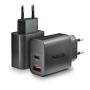 NGS - Carregador de Parede 30W com 2 portas: USB-C + USB-A ERA30WBLACK