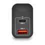 NGS - Carregador de Parede 30W com 2 portas: USB-C + USB-A ERA30WBLACK