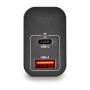 NGS - Carregador de Parede 20W com 2 portas: USB-C + USB-A ERA20WBLACK