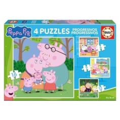 EDUCA - Puzzle Maleta Progressivos Peppa Pig 6-9-12-16 20325