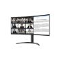 LG - Monitor 34" Curvo UWide WQHD USB-C 34WR55QK-B