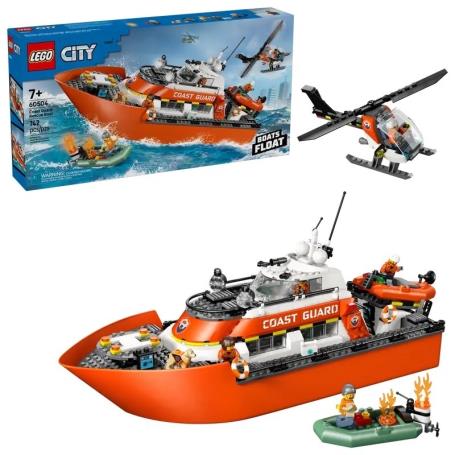 LEGO - Barco e Helicóptero de Resgate da Guarda Costeira 60504
