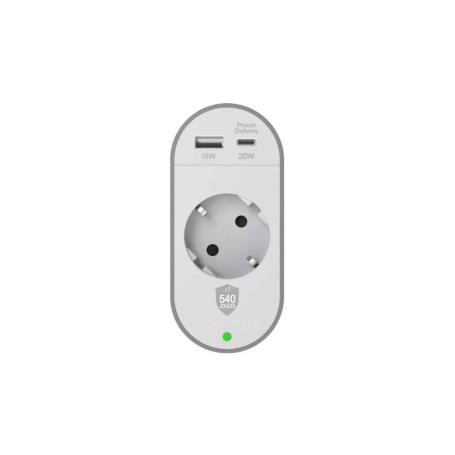 FORCE POWER - Tomada 1 Entrada 500 Joules + 1X USB / 1 X USB-C F152691