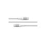 FORCE POWER - Cabo USB-C/USB-C Reforçado 2M 3Amp Branco F152405