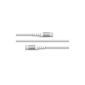 FORCE POWER - Cabo USB-C/USB-C Reforçado 2M 3Amp Branco F152405