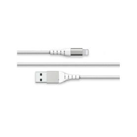 FORCE POWER - Cabo USB A/Lightning Reforçado 2m 2.4Amp Branco F150962