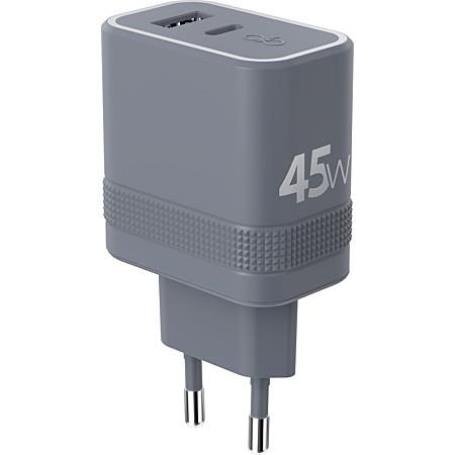 FORCE POWER - Carregador Cube Dual USB-C/ USB-A Ultragan 45W F152527