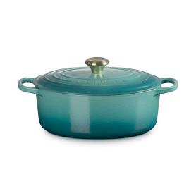 LE CREUSET - Cocotte Oval Signature 29cm Blue Riviera 21178290994450