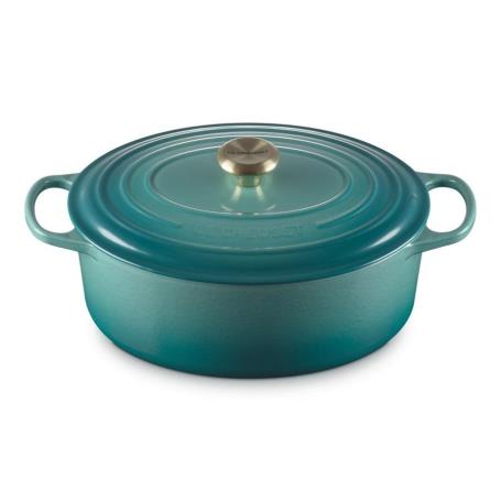 LE CREUSET - Cocotte Oval Signature 31cm Blue Riviera 21178310994450