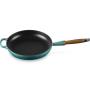 LE CREUSET - Frigideira Baixa Signature Cabo Madeira 28cm Blue Riviera 20258280990422