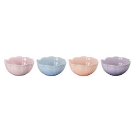LE CREUSET - Set 4 Tigelas Pétala (Chiffon Pink, Coastal Blue, Peach, Bluebell) 89411003209003