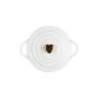 LE CREUSET - Mini Cocotte 10cm Pomo Coração Dourado White 81901100100303