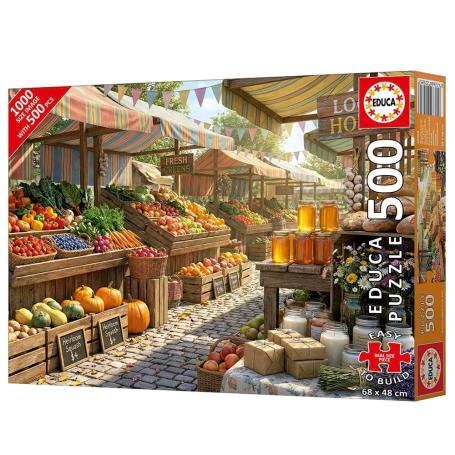 EDUCA - Puzzle 500 Plus Mercado Ensolarado 20585