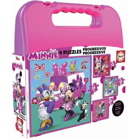 EDUCA - Mala Puzzles Progressivos Minnie 12-16-20-25 17638