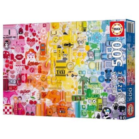 EDUCA - Puzzle 500 Colagem de Cores 20543