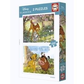 EDUCA - Puzzle 2X100 Clássicos Disney 20491