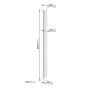 VOGELS - Regua passa Cabos 100cm / 6 cabos TVA7000 Branco
