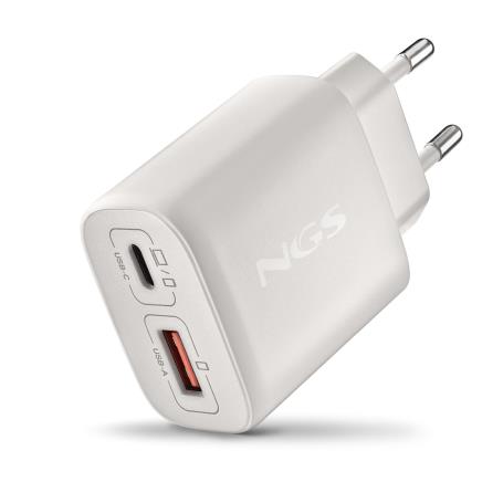 NGS - Carregador de Parede 45W USB-C + USB-A EON45WWHITE-B2C