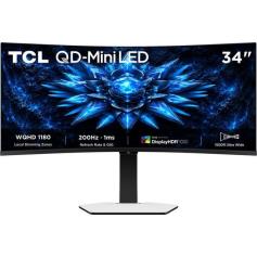 TCL - Monitor 34" QD-MiniLED UltraWide Curvo UWQHD 34C2A