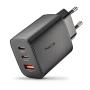NGS - Carregador 65W 2 x USBC + USBA Power Adap Ter for Laptops/Tablets/Phones ERA65WBLACK