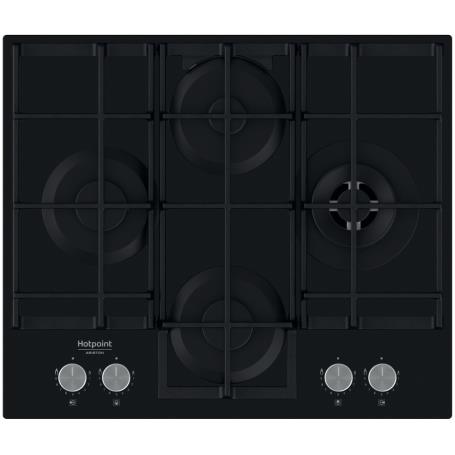 H.ARISTON - Placa Cristal Gás HAGS 62F/BK