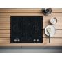 H.ARISTON - Placa Cristal Gás HAGS 62F/BK