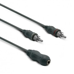 METRONIC - Adaptador Jack Estéreo 3.5mm MACHO/ 2 RCA MACHO 0,1m 360055