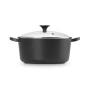 LE CREUSET - Caçarola Red. c/ Tampa Cristal 22 Preto Matte 27001220000461