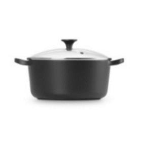 LE CREUSET - Caçarola Red. c/ Tampa Cristal 22 Preto Matte 27001220000461
