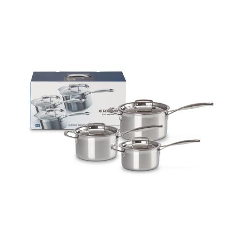 LE CREUSET - Set 3 Panelas 18/20/24 Aço inoxidável 3-ply 96209000001000