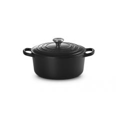 LE CREUSET - Cocotte Red. Signature 22 Negro Mate 21177220000430
