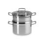 LE CREUSET - Tacho c/ Vaporeira e Tampa 3-Ply 28cm 53812200010000