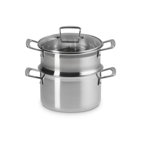 LE CREUSET - Tacho c/ Vaporeira e Tampa 3-Ply 28cm 53812200010000