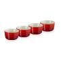 LE CREUSET - Set 4 Mini Ramekins Cereja 100ml 79109100600000