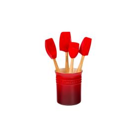 LE CREUSET - Set 4 Espatulas + Pote Cereja 79003000600000