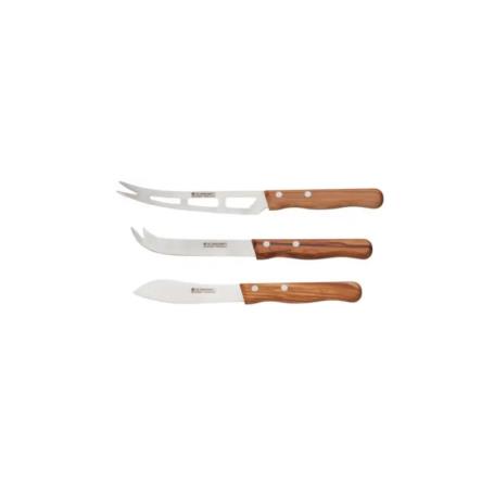 LE CREUSET - Set 3 Facas p/ Queijo Madeira 43801000010100