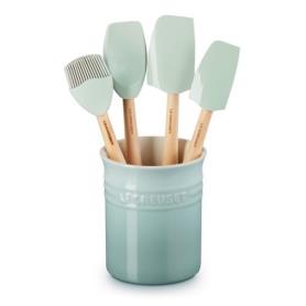 LE CREUSET - Set 4 Espátulas + Pote Sea Salt 69003007170003