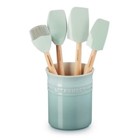 LE CREUSET - Set 4 Espátulas + Pote Sea Salt 69003007170003