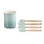 LE CREUSET - Set 4 Espátulas + Pote Sea Salt 69003007170003