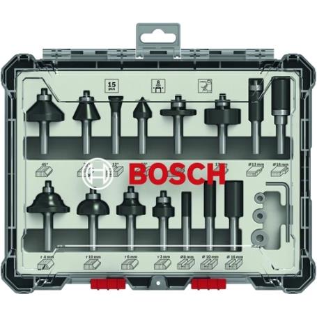 BOSCH - Set 15 Fresas 8mm 2607017472