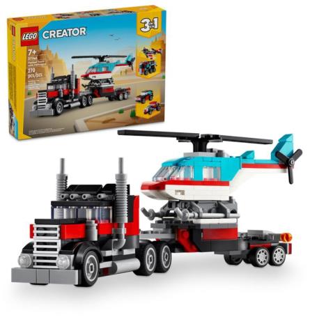 LEGO 31146 Caminhão Plataforma com Helicóptero