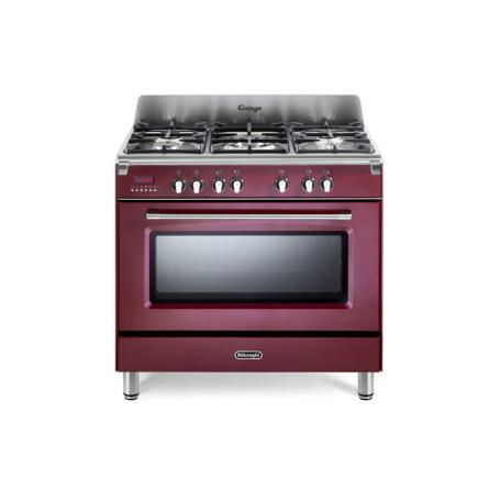 DELONGHI - Fogão Gás com Forno Elétrico Vermelho Bordeaux MEM 965 RX ED