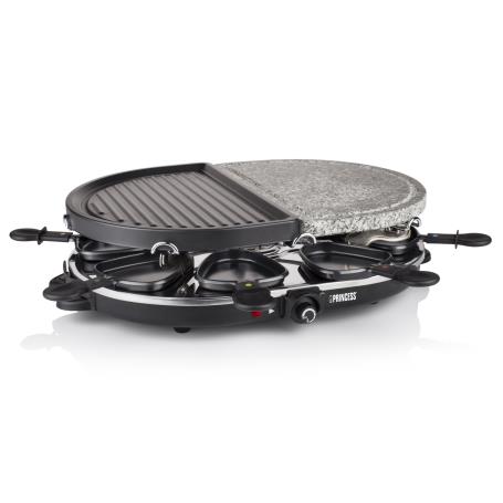 PRINCESS - Raclette 8 Oval Pedra/Grill 162710