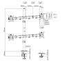 EQUIP - Suporte 4x Monitores 650159