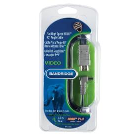 BANDRIDGE - Cabo HDMI 5m flat ficha 90º BVL1335